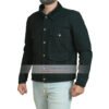 Black Cotton Jacket For Men
