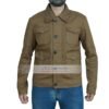 Men's Brown Shirt Collar Jacket