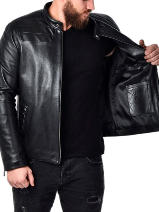Men's Black Leather jacket
