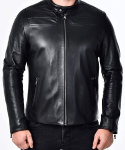 Men's Leather Biker Jacket