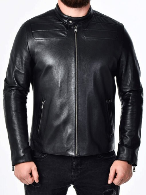 Men's Leather Biker Jacket