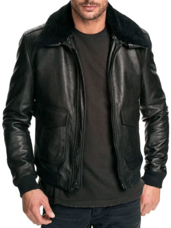 Air Force Leather Bomber Jacket for Men