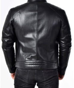 Men's Fitted Leather Black Jacket
