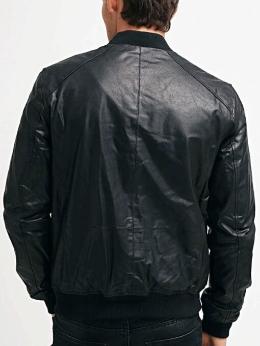 Men's Leather Bomber Jacket