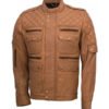 Men's Quilted Style Leather Jacket