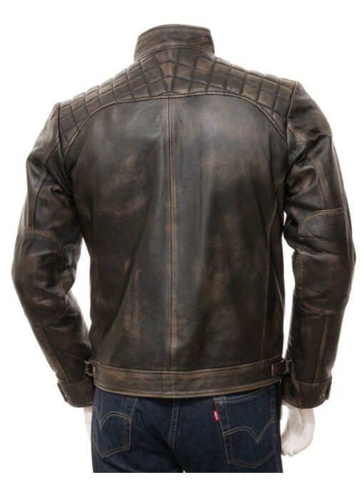 Biker's Brown Leather Jacket For Men