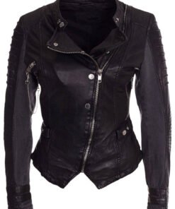 Women's Quilted Leather Jacket