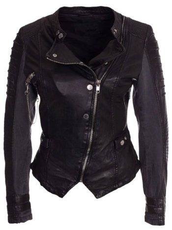 Women's Quilted Leather Jacket