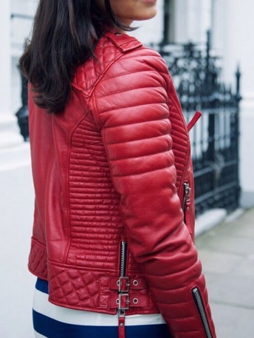 Quilted Leather Motorcycle Jacket