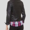 Black Leather Biker Jacket For Women
