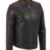 Black Biker Leather Jacket For Men