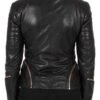 Motorcyce Black Leather Jacket For Women