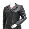 Black Leather Blazer For Women