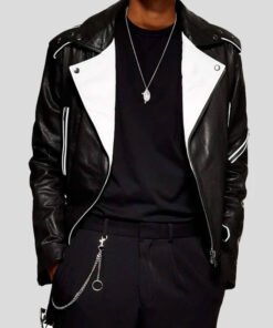 Men's Fashion Wear Black Leather Jacket