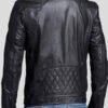 Men's Black Leather Biker Jacket