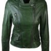 Quilted Style Leather Jacket For Women