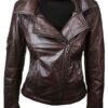 Fashion Wear Hooded Leather Jacket For Women