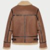 Brown Leather Aviator Jacket For Men