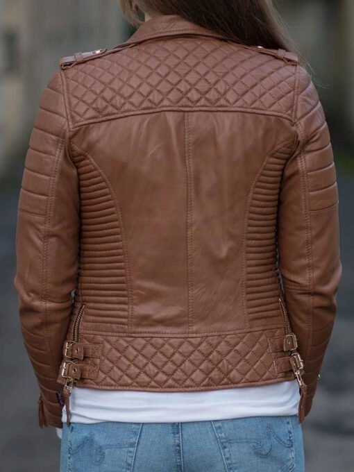 Brown Leather Jacket For Women