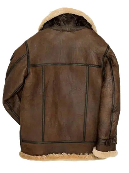 Men’s Aviator Shearling Brown Leather Jacket