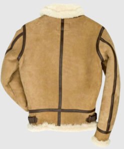 Men's Bomber Brown Shearling Leather Jacket
