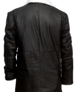 Men’s Black Genuine Winter Shearling Fur Coat