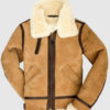 Men's B3 Bomber Brown Shearling Leather Jacket