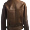 Women's Brown Leather Bomber Jacket
