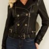 Women's Fashion Wear Black Biker Jacket