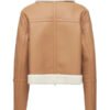 Brown Leather Fashion Wear Jacket For Women