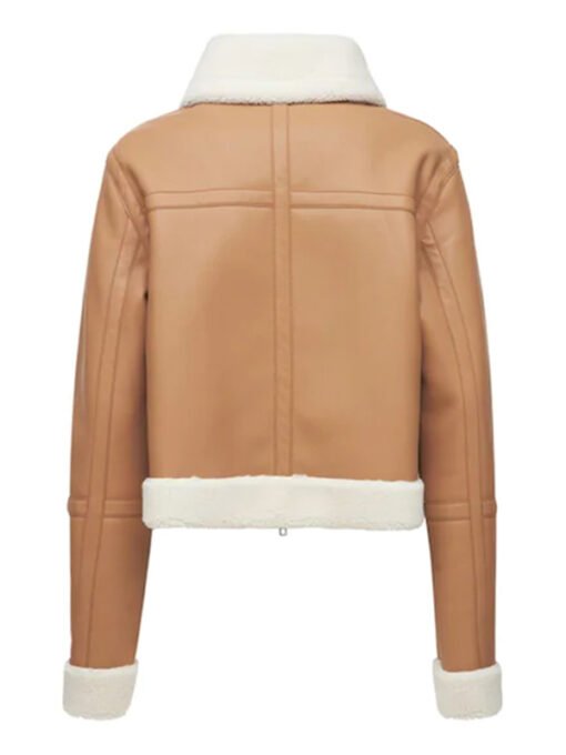 Brown Leather Fashion Wear Jacket For Women