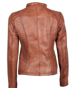 Women's Vintage Brown Leather Jacket