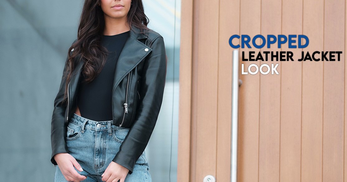 Cropped Leather Jacket look