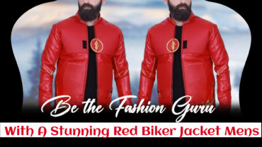 Be the Fashion Guru With a Stunning Red Biker Jacket Mens