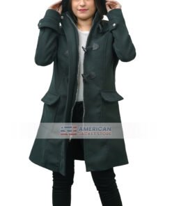 green trench coat